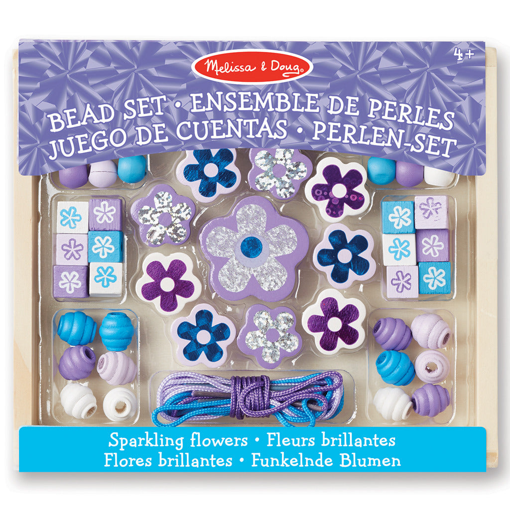 Melissa & Doug Melissa & Doug Houten Kralen Glinsterende Bloemen