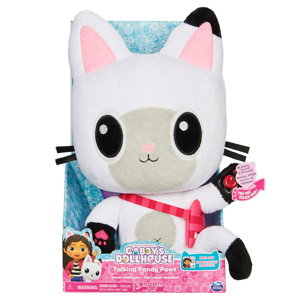 Spin Master Gabbys Dollhouse Knuffel Pandy Poek Met Geluid 33 Cm