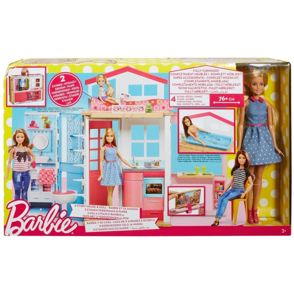 Barbie Huis Met 2 Verdiepingen En Pop