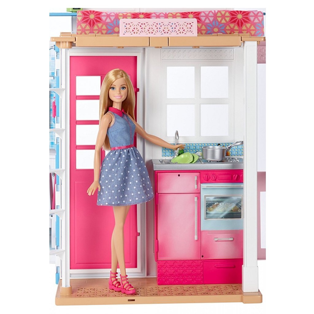 Barbie Huis Met 2 Verdiepingen En Pop