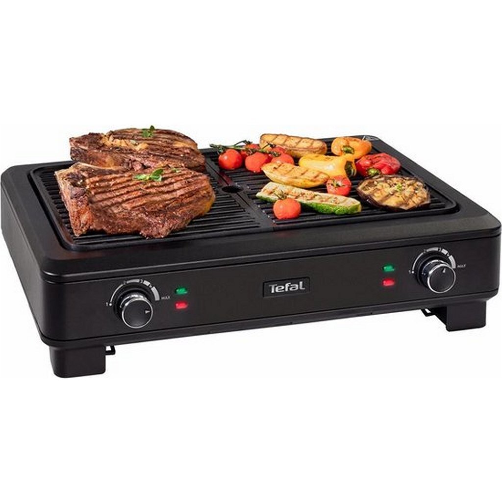 Tefal Tg9008 Smoke Less Grill Zwart