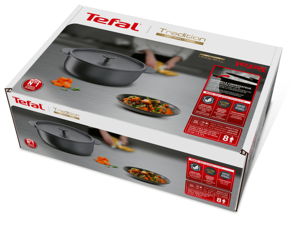 Tefal Kookgerei Tefal Tradition Gietijzeren Braadpan 31 Cm