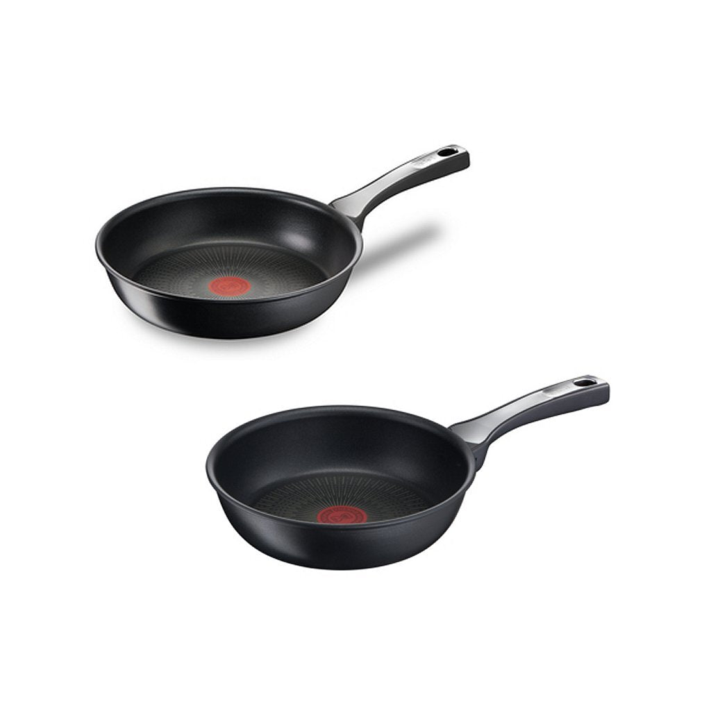 Tefal Kookgerei Tefal E24902 Tefal Unlimited On Koekenpannenset 20+26 Cm Zwart