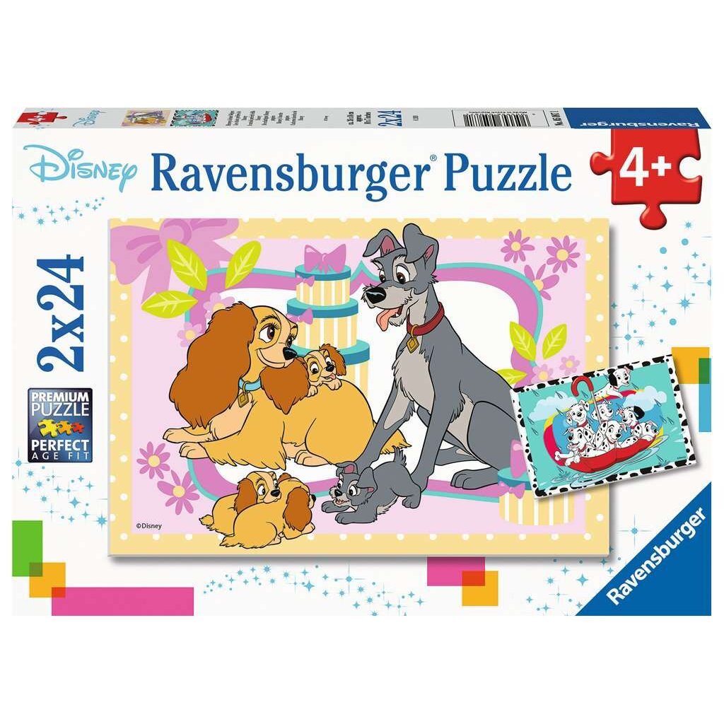 Ravensburger Puzzel Disney Schattige Puppies 2X24 Stukjes