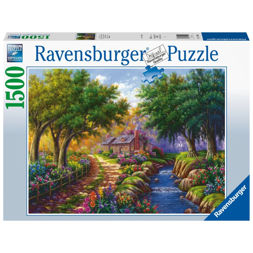 Ravensburger Puzzel Cottage Bij De Rivier 1500 Stukjes