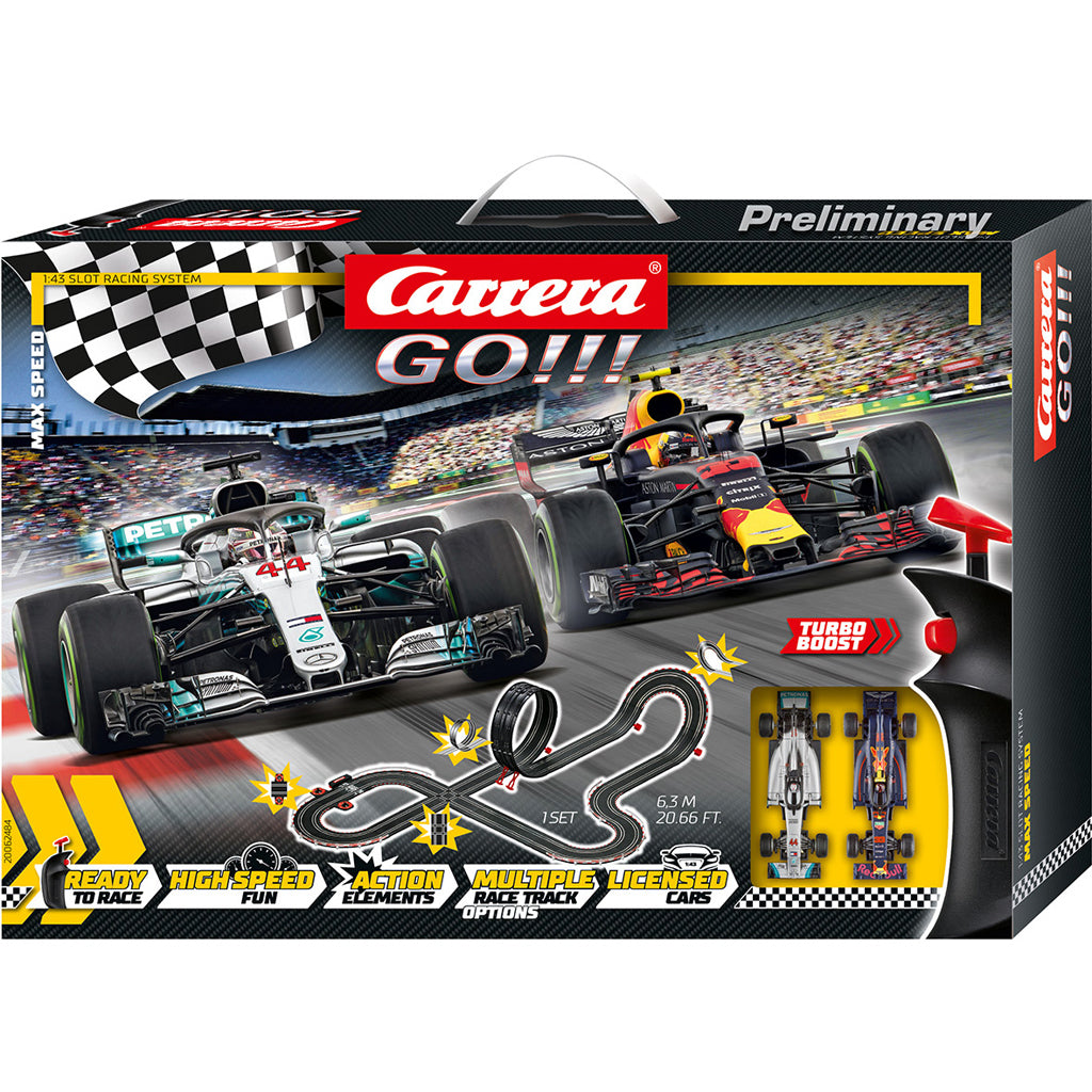 Carrera Go!!! Max Speed Racebaan Set 630 Cm + 2 Controllers En 2 Auto'S