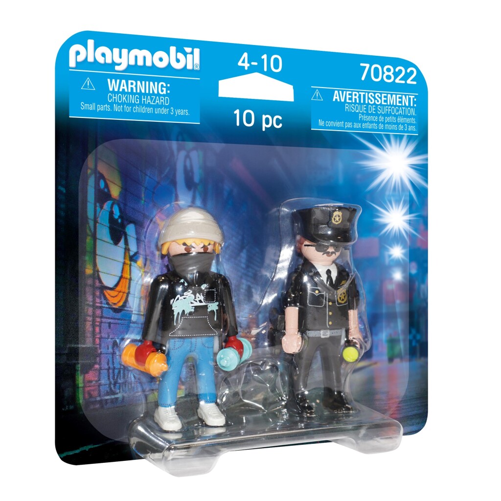 Playmobil 70822 Duopack Politieagent En Graffiti Spuiter