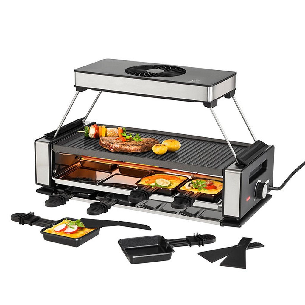 Unold 48785 Raclette Met Afzuigkap Rvs/Zwart