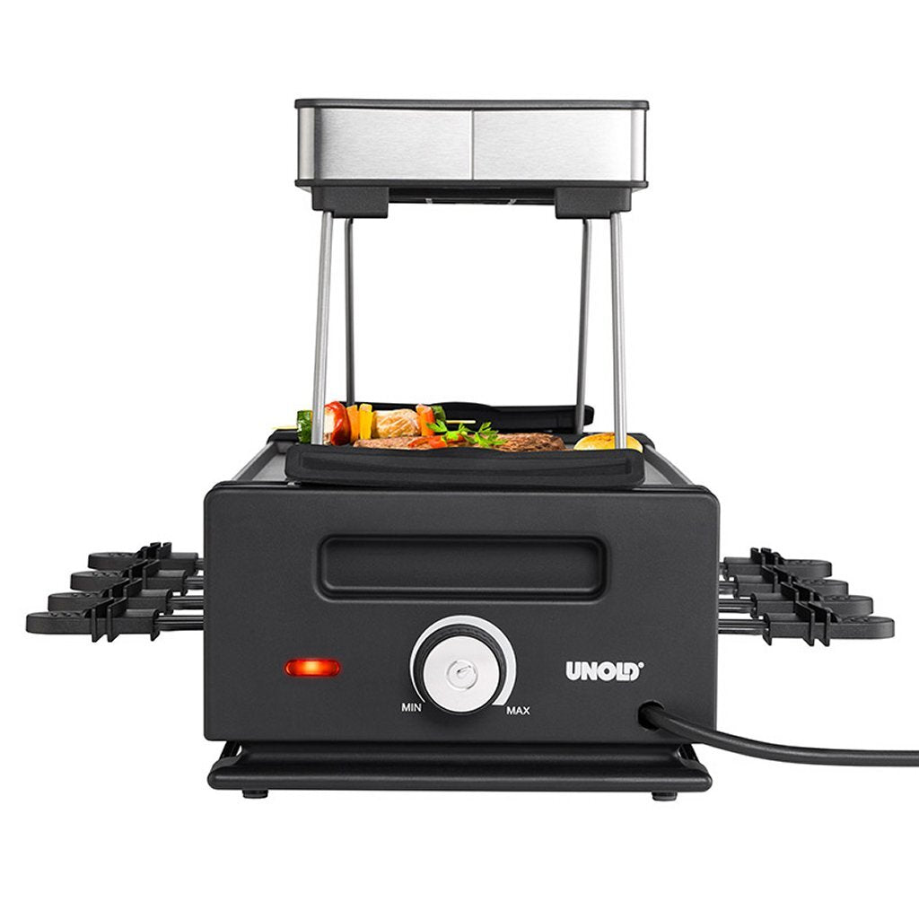 Unold 48785 Raclette Met Afzuigkap Rvs/Zwart