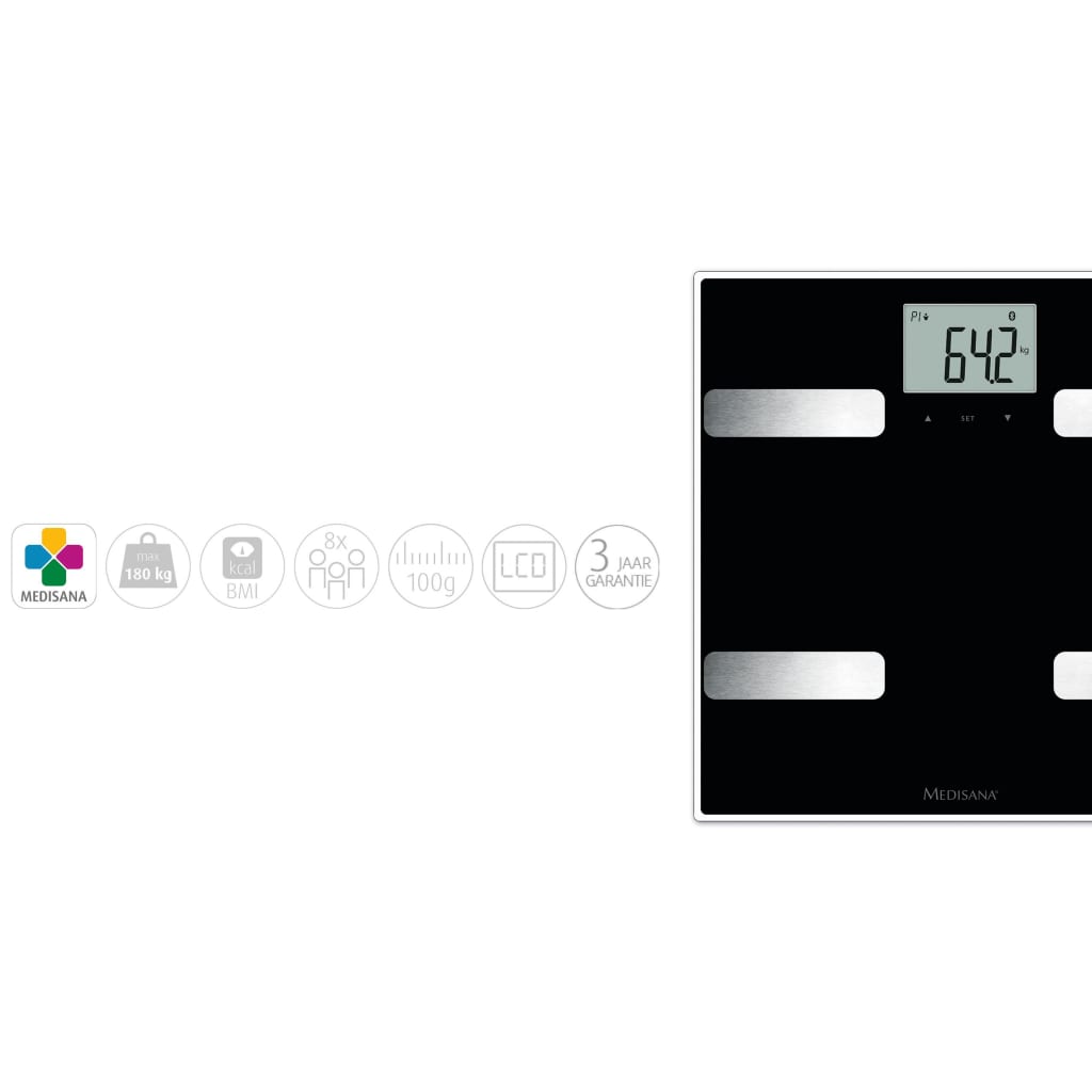 Medisana Lichaamsanalyseweegschaal Bs A41 Connect Zwart