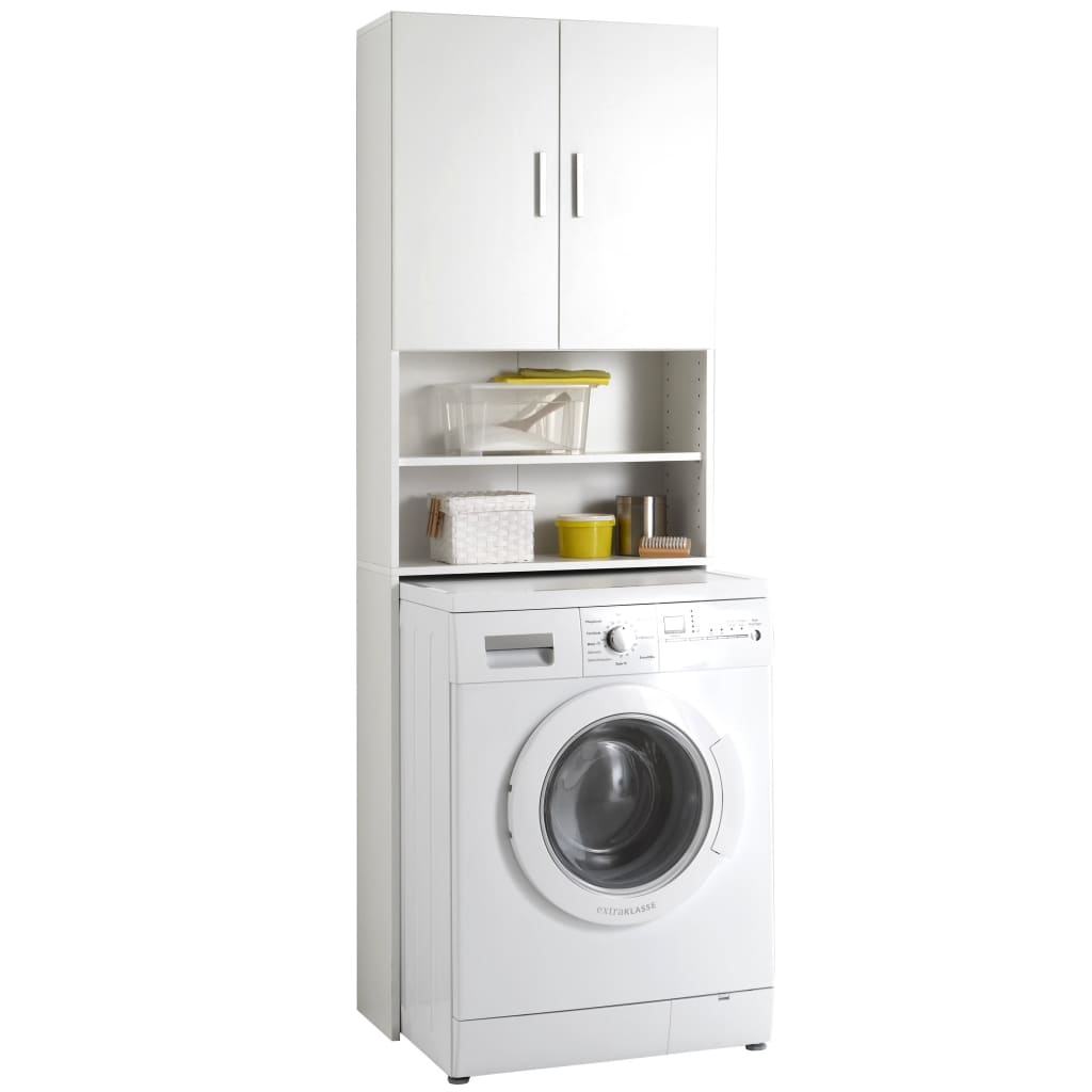 Fmd Wasmachinekast Met Opbergruimte Wit