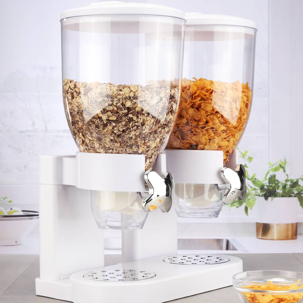 Hi Ontbijtgranen Dispenser 2 X 3,5 L Wit