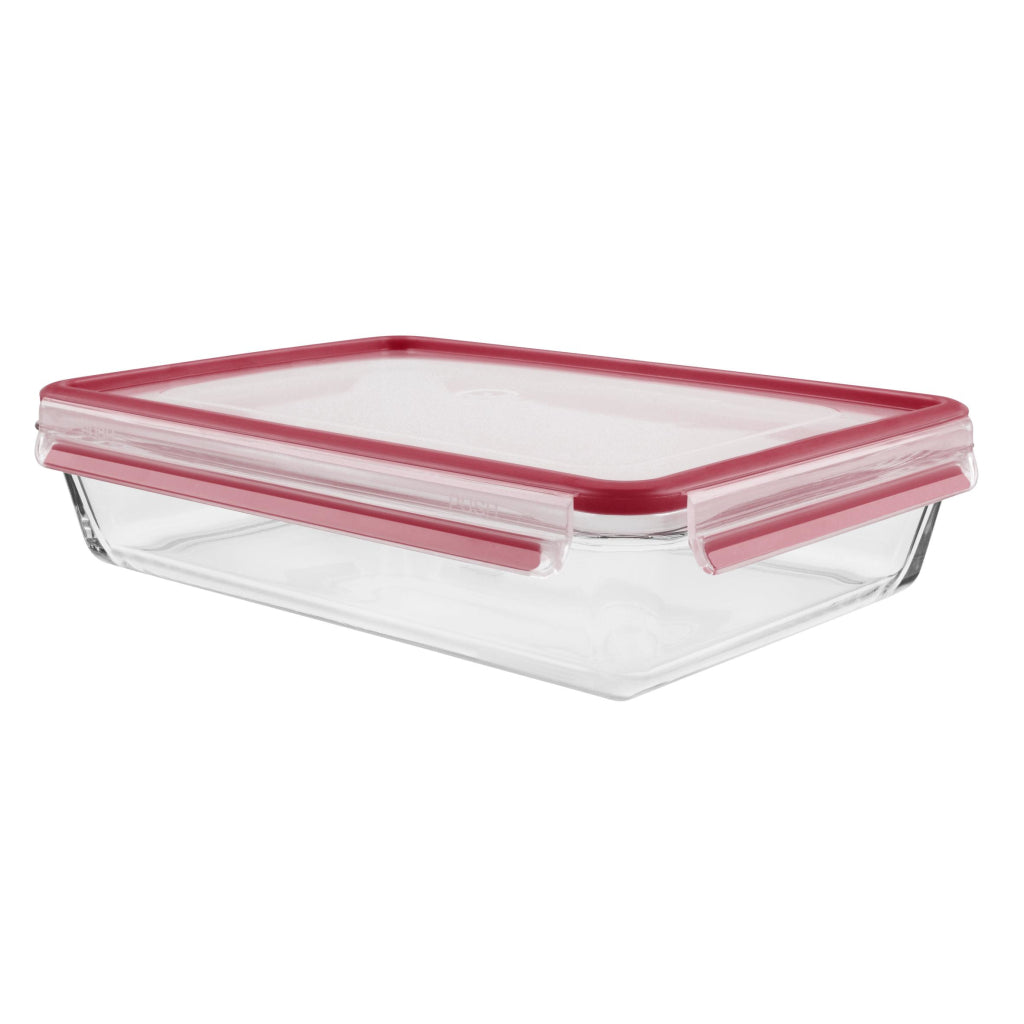 Tefal K30106 Masterseal Glazen Vershoudbakje 3L Rood