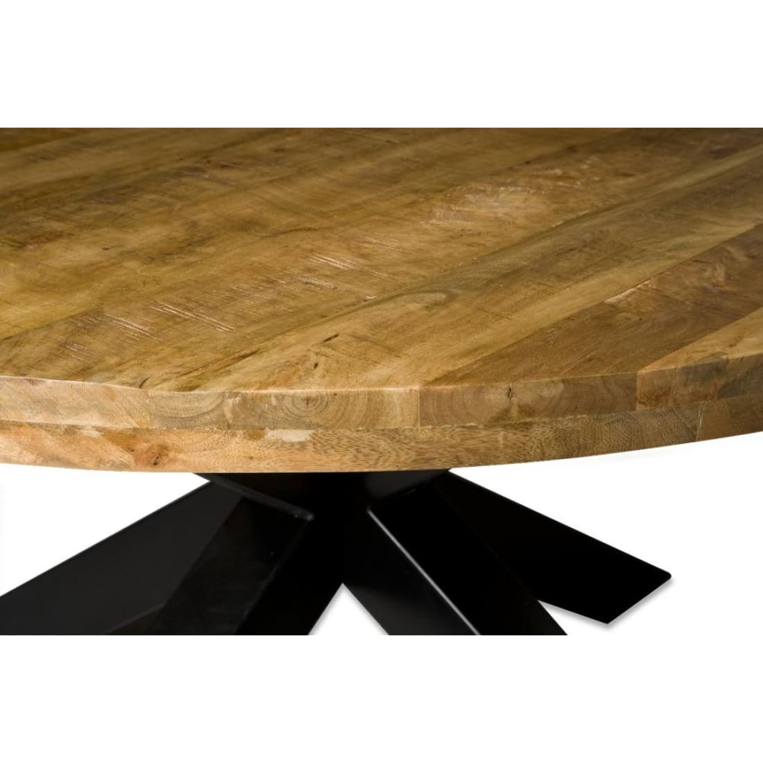 Ronde Eetkamertafel Industrieel Mangohout (150X150Xø150 Cm) Laurence