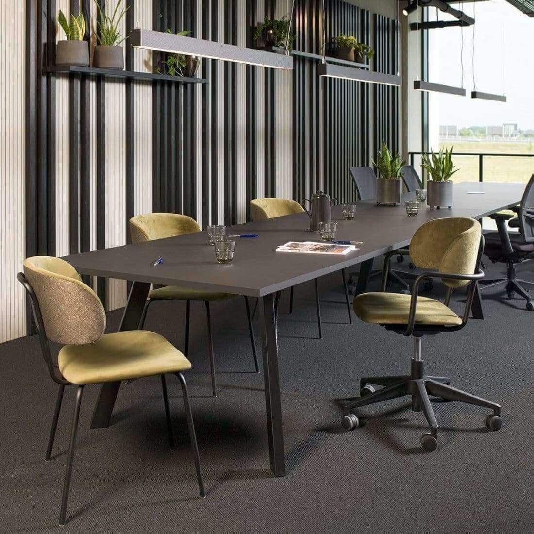 Bureaustoel Velvet Donker Blauw Puur