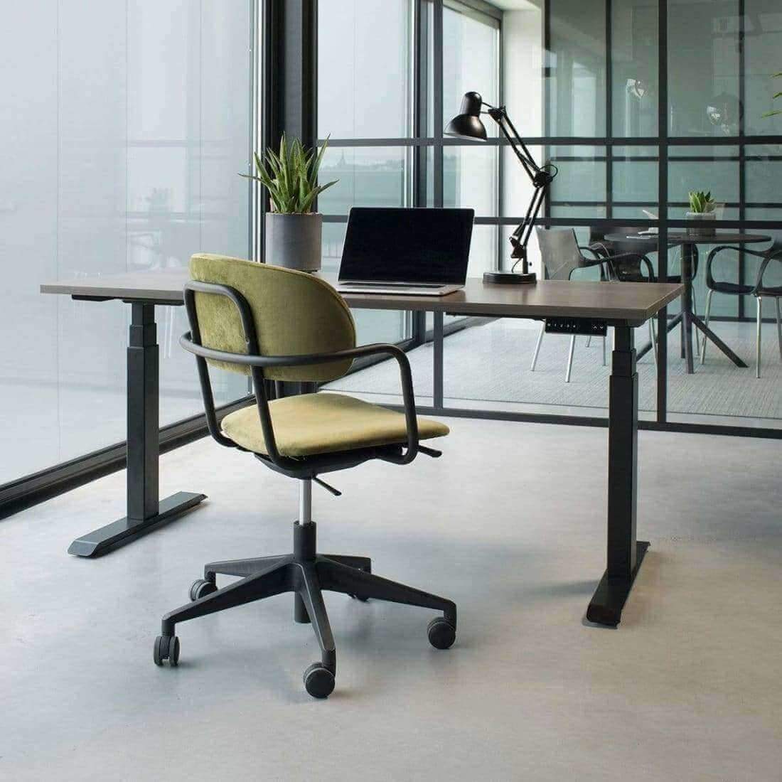 Bureaustoel Velvet Donker Blauw Puur