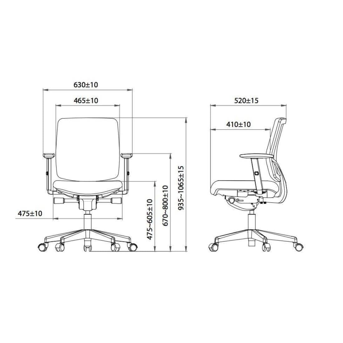 Bureaustoel Ergonomisch Design Huiswerk Comfort (N)En 1335