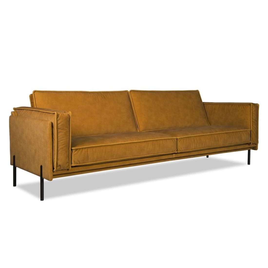 3-Zitsbank Industrieel Goud Velvet (228X93X81 Cm) Monica