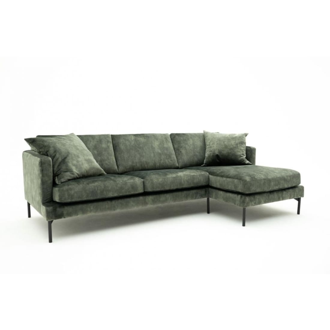 Hoekbank Scandinavisch Groen Velvet (263X92X81 Cm) Marie