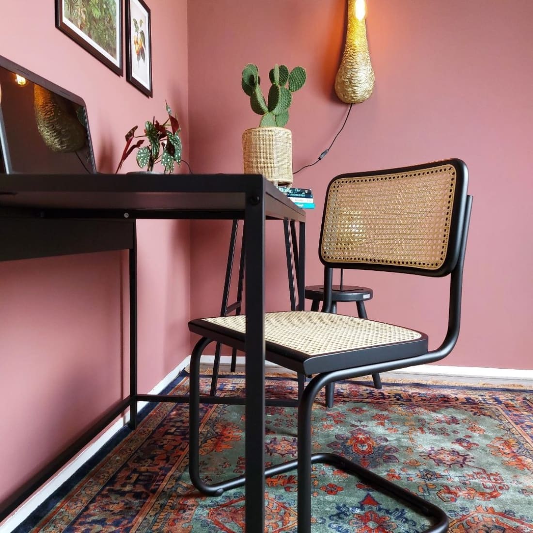 Eetkamerstoel Rotan Design Zwart Bas