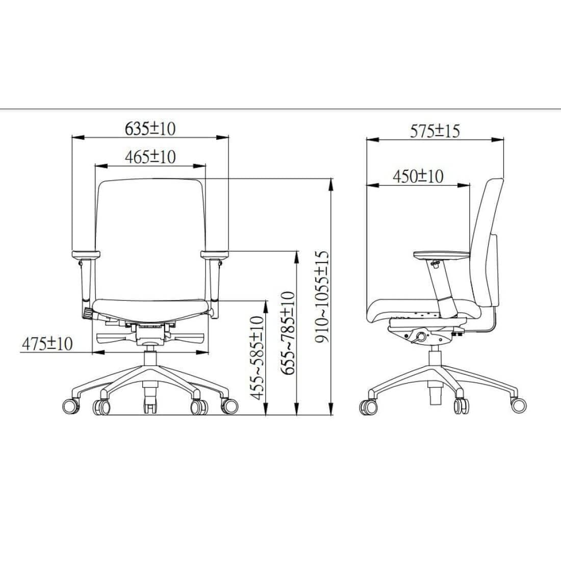 Bureaustoel Ergonomisch Comfort Design Ramblas (N)En 1335