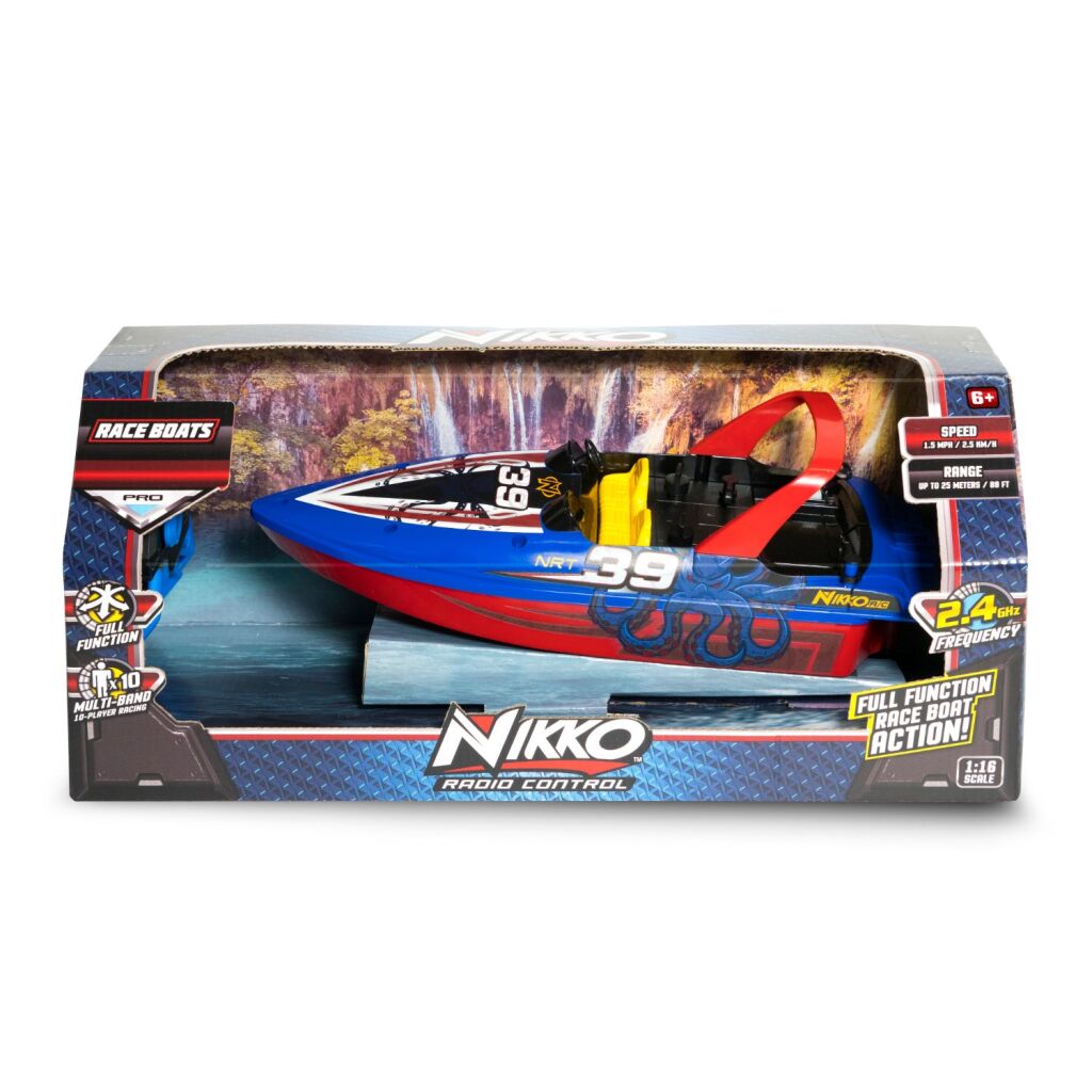 Nikko Rc Raceboot 1:16 Blauw/Rood
