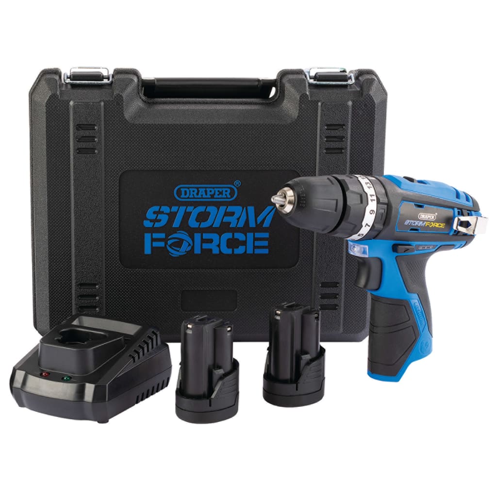 Draper Tools Combiboormachine Met 2X1,5 Ah Accu Storm Force 10,8V 25Nm
