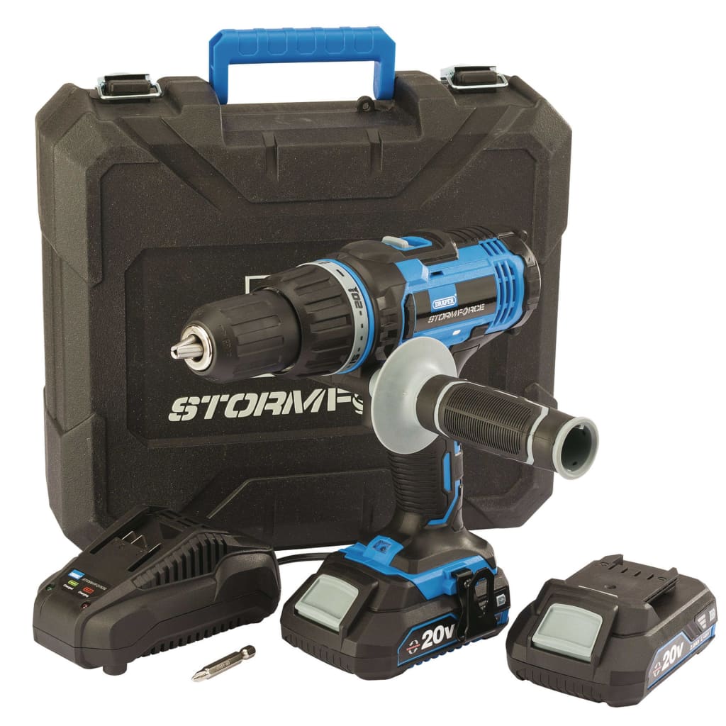 Draper Tools Combiboormachine Met 2 X 2 Ah Accu Storm Force 20 V 50 Nm