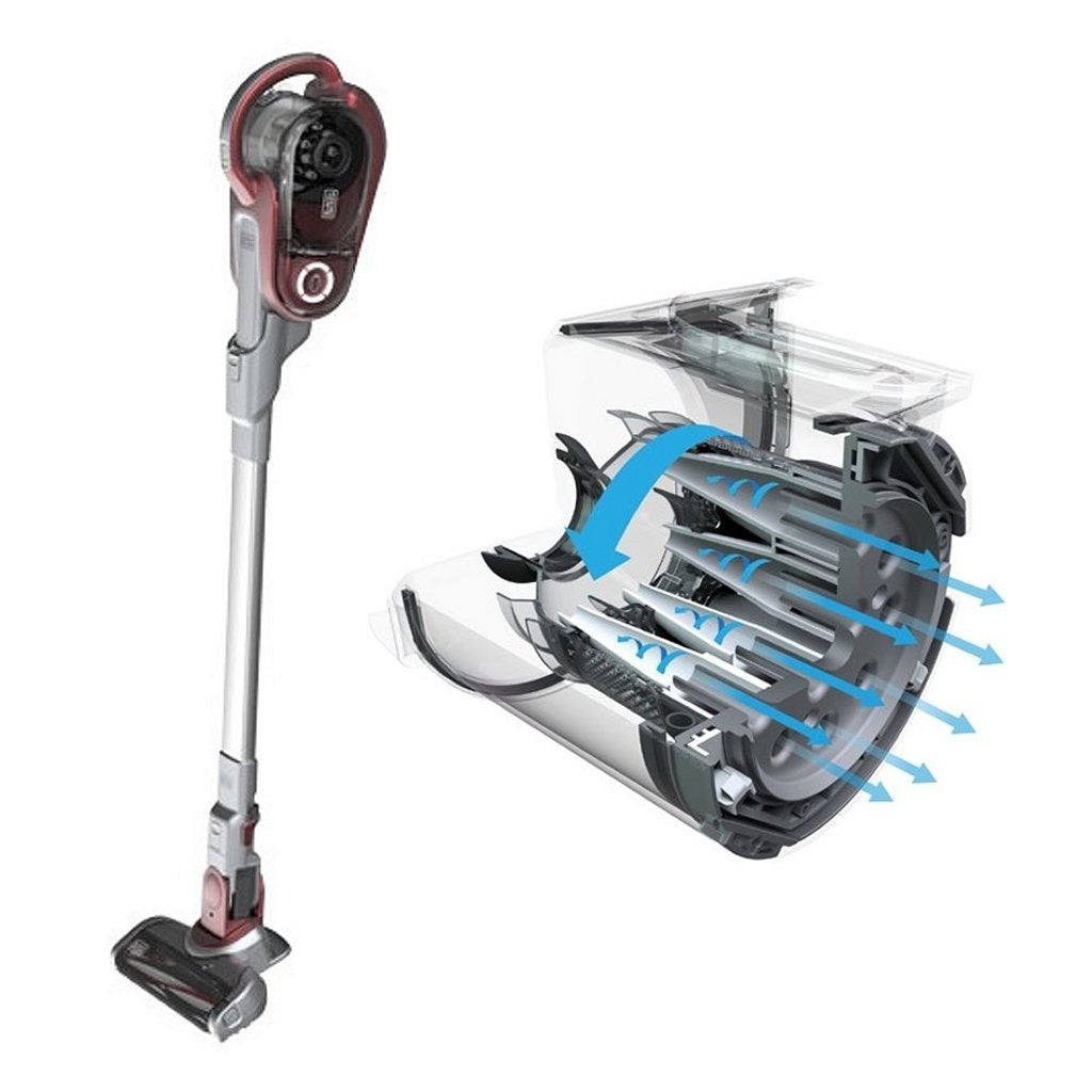 Black&Decker Hvfe2150Lr-Qw Steelstofzuiger 40W Rood/Zilver