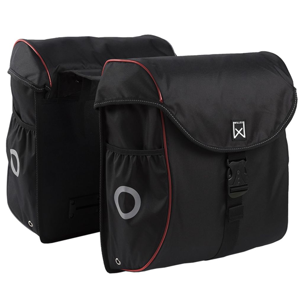 Willex Fietstassen 38 L Zwart En Rood 16105