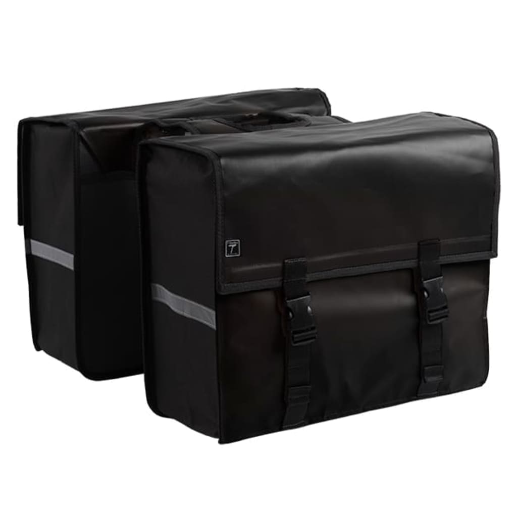 7-Series Fietstas Dubbel 34 L Zeildoek Zwart