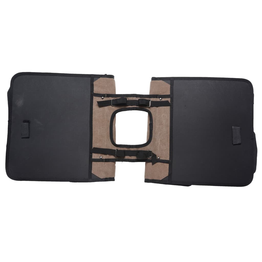 Willex Fietstas Dubbel 101 30 L Canvas Bruin En Zwart