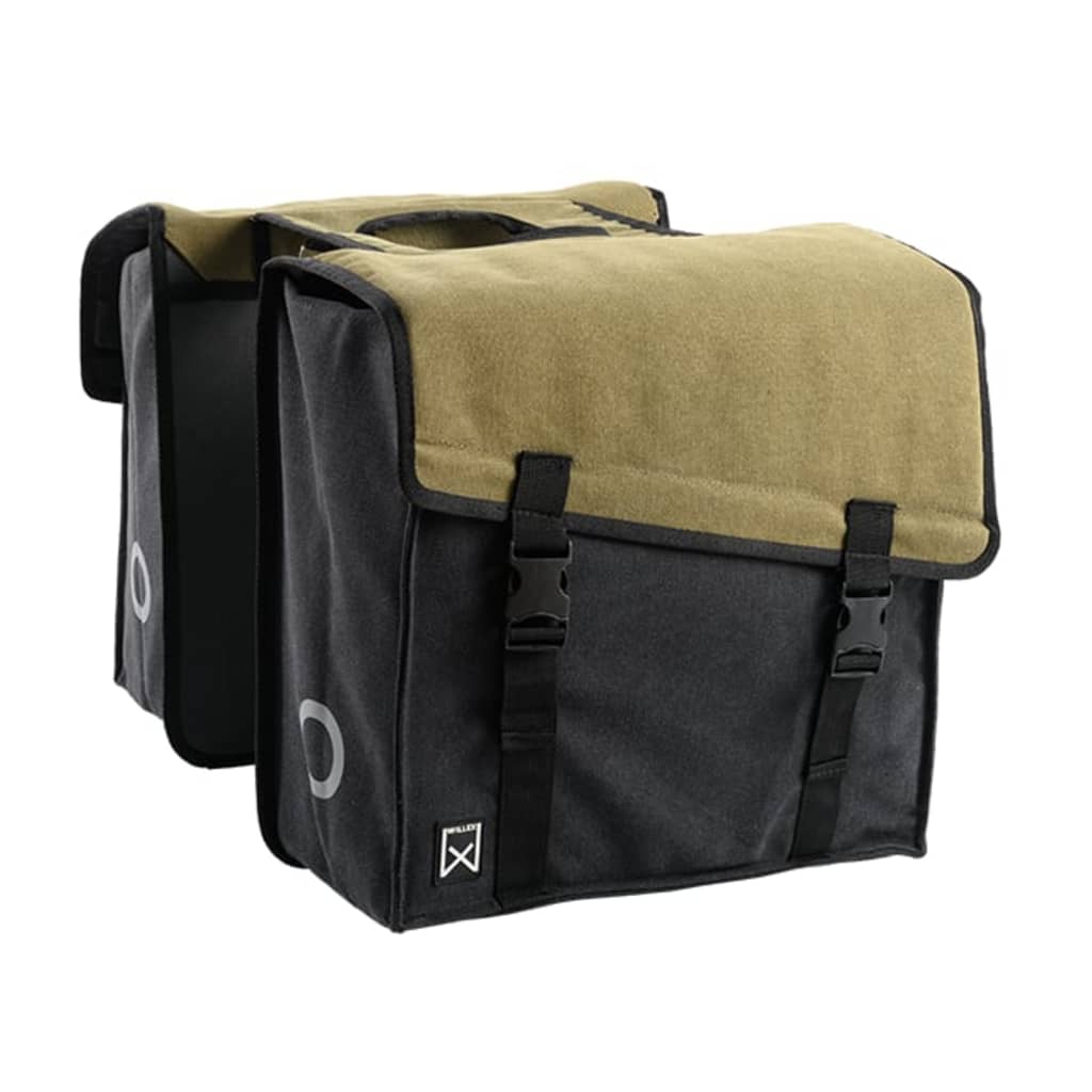 Willex Fietstas Dubbel 101 38 L Canvas Groen En Zwart