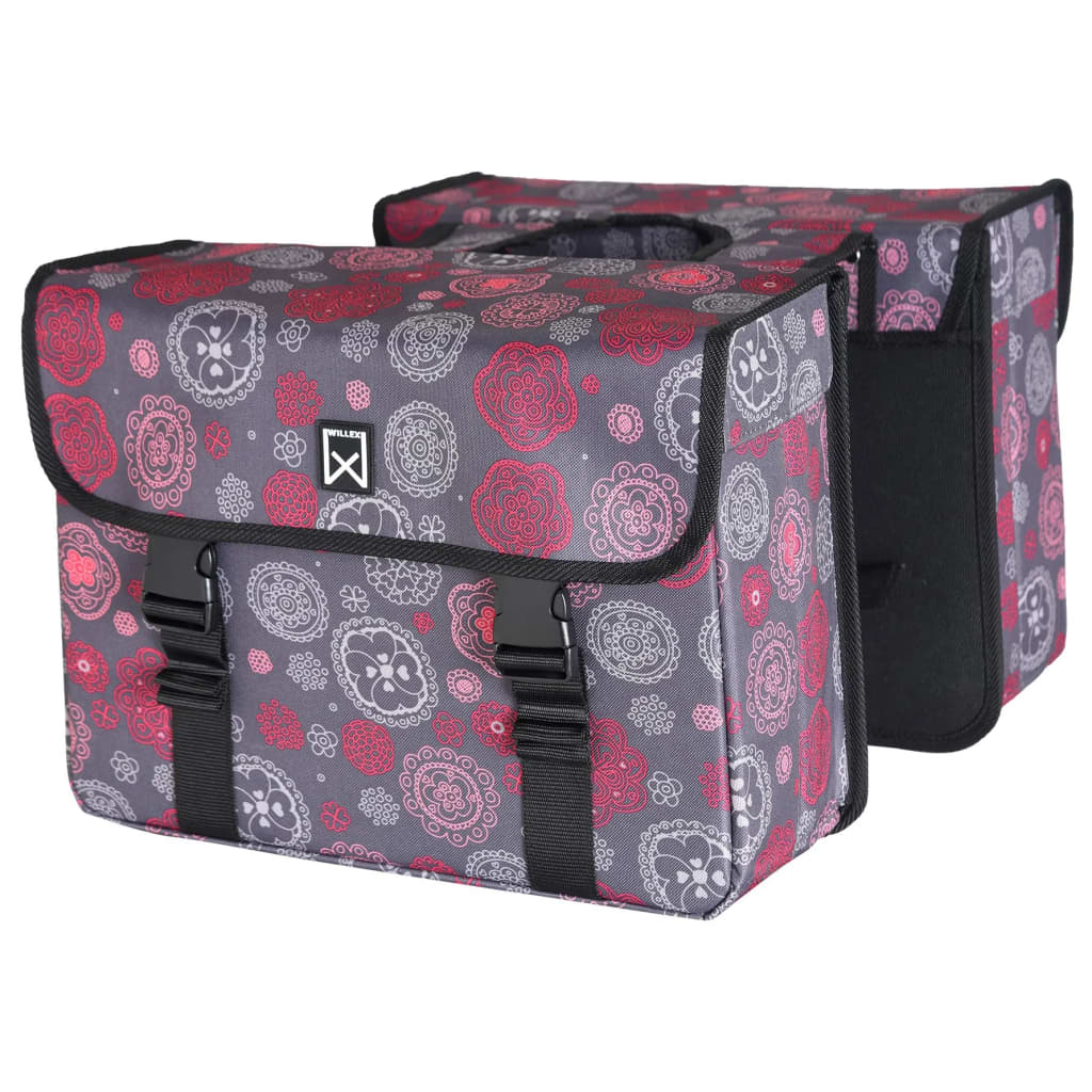 Willex Fietstas Dubbel Cosmos 33 L Grijs En Rood