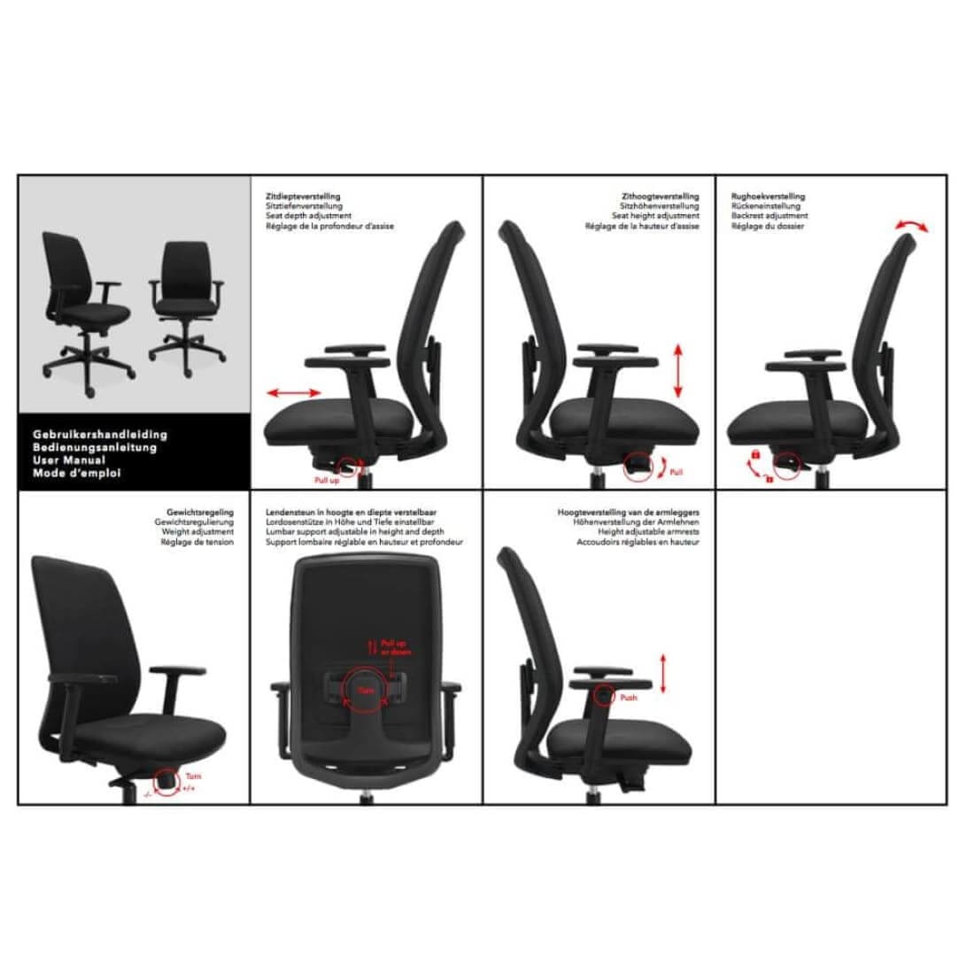 Ergonomische Bureaustoel Comfort De Singel (N)En 1335