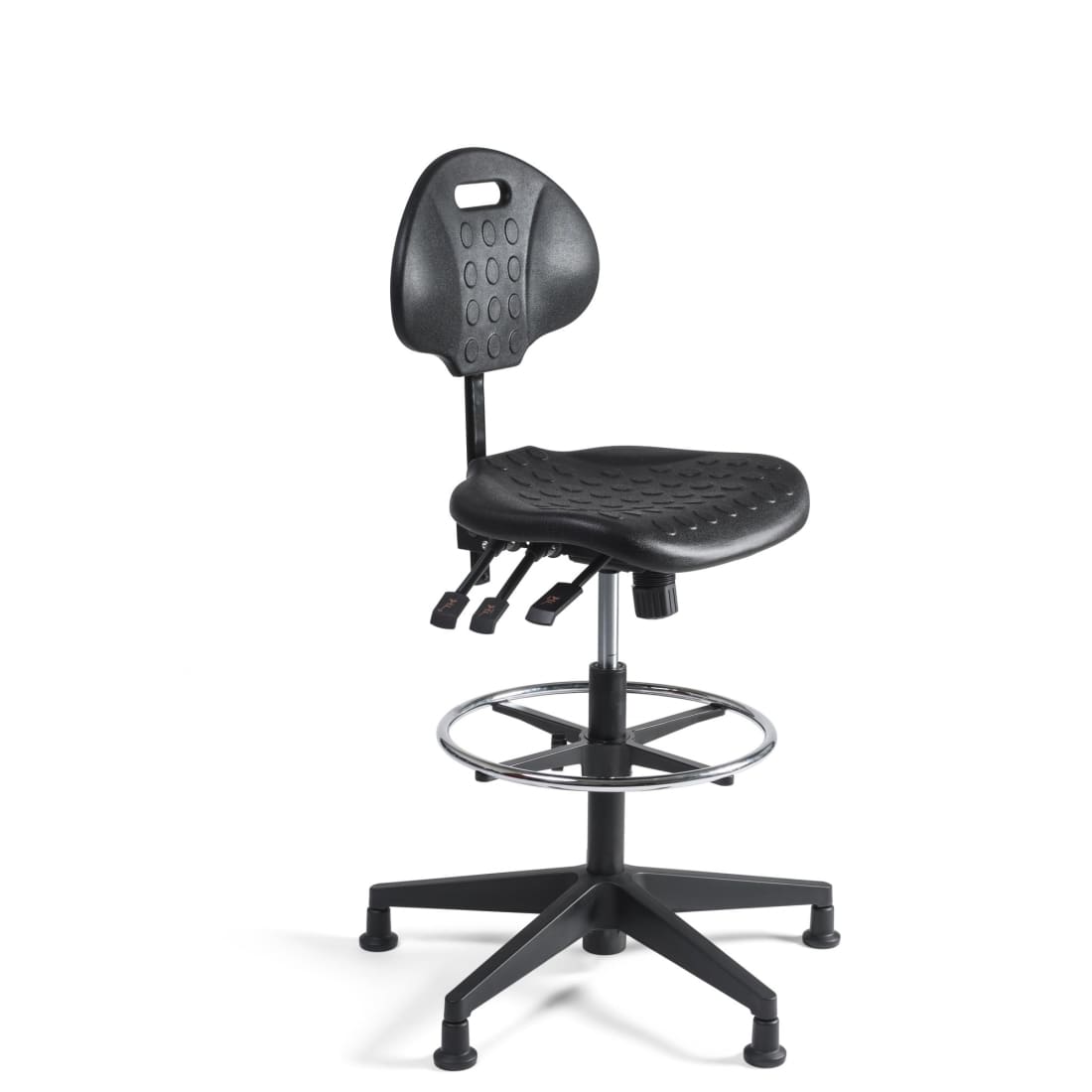 Werkstoel A Black Edition Kassastoel Glijdoppen