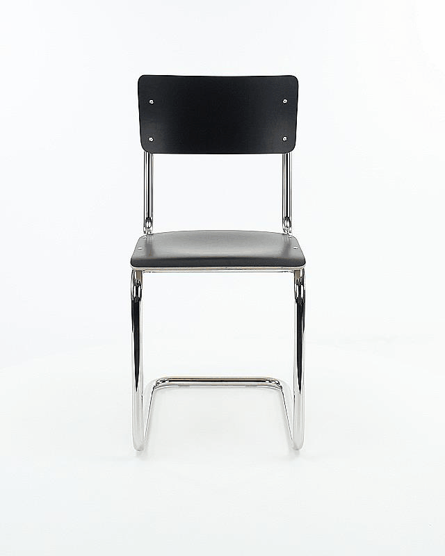 School Slede Frame - Eetkamerstoel Zonder Armleuningen - Zwart