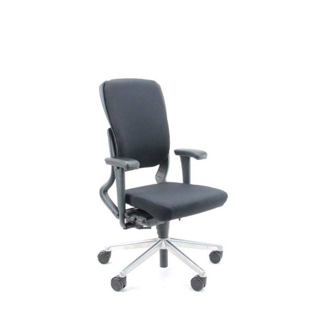 Bureaustoel Refurbished Ergonomisch Design Ahrend 230 "Hoge Rug" Zwart / Chrome