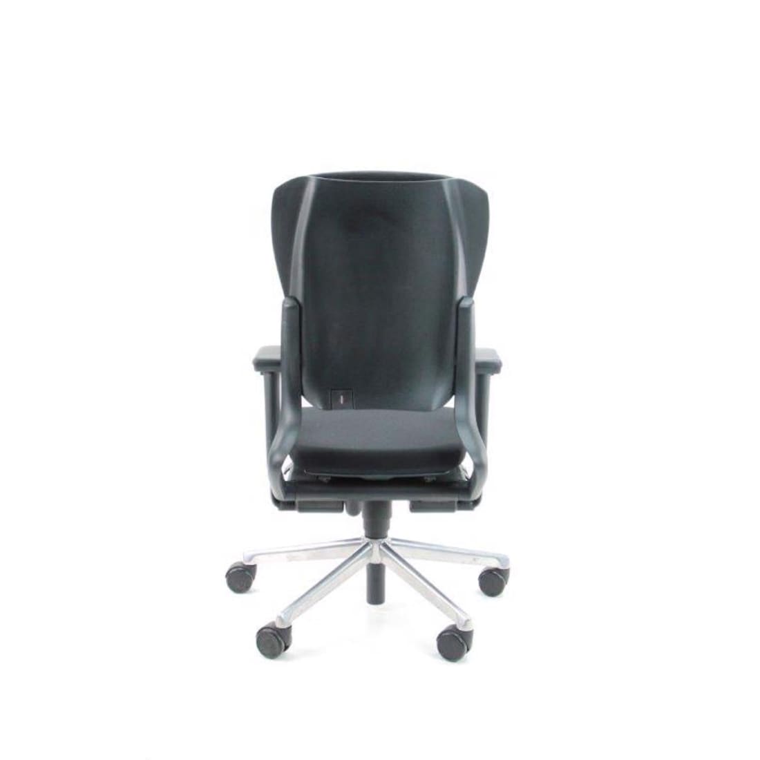 Bureaustoel Refurbished Ergonomisch Design Ahrend 230 "Hoge Rug" Zwart / Chrome