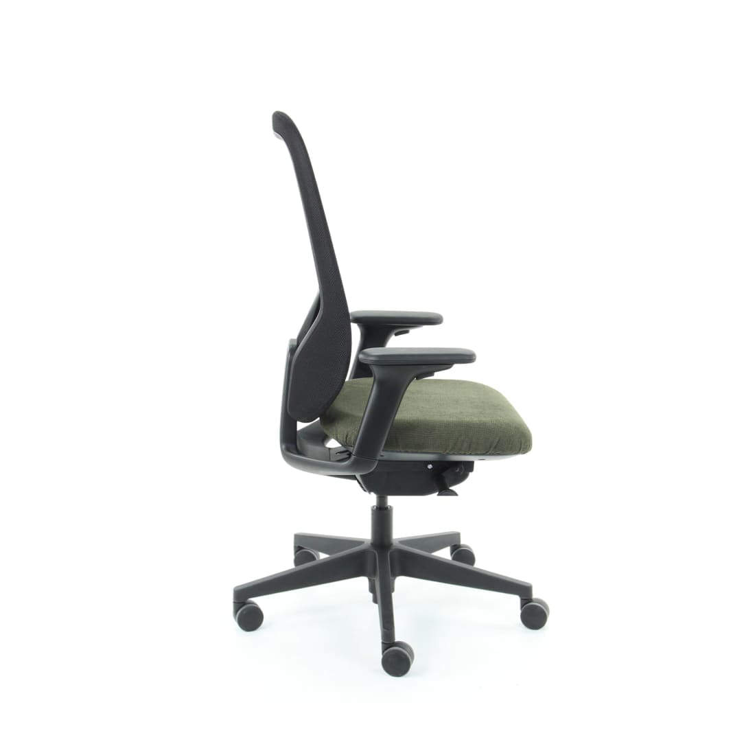 Bureaustoel Nora Mesh Groen Black Edition - Ergonomisch Design Nen1335