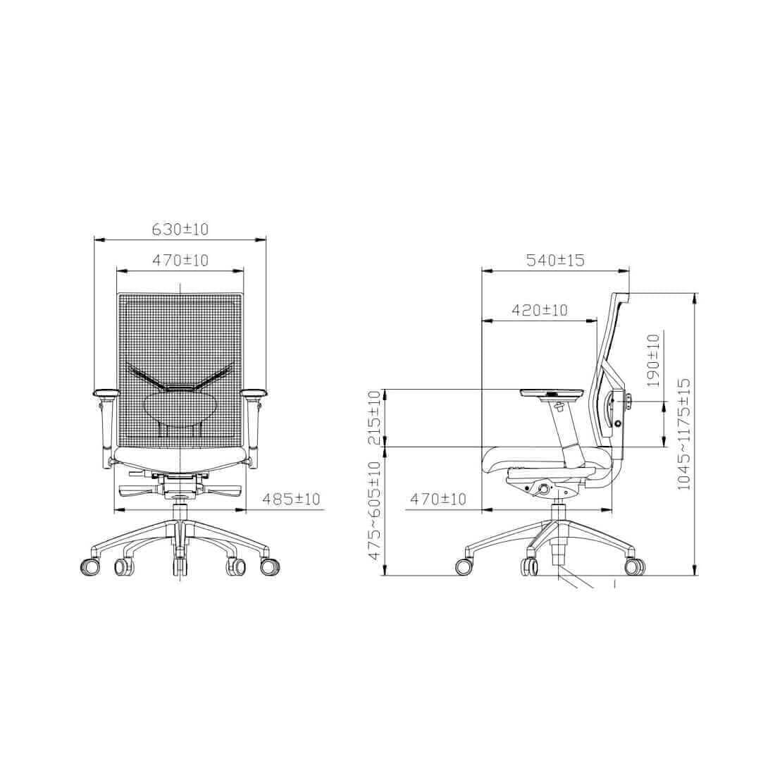 Bureaustoel Zuidas Comfort Black Edition - Ergonomisch Design (N)En 1335