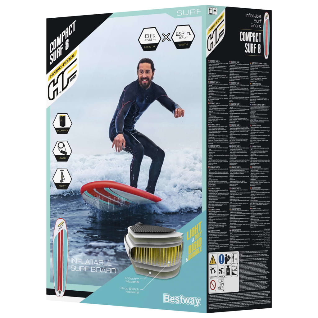 Bestway Stand Up Paddleboard Hydro-Force Compact Surf 8 243X57X7 Cm