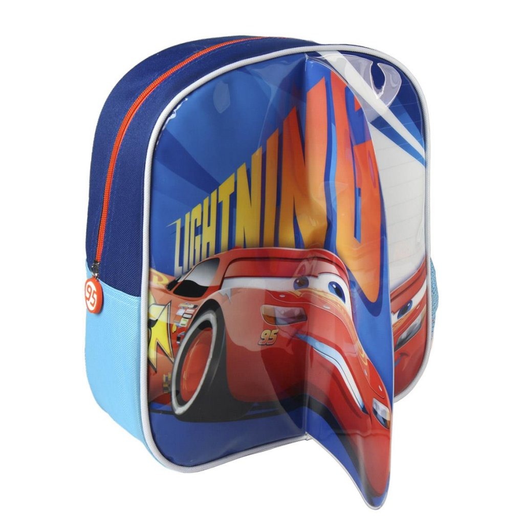 Cerda Disney Cars Rugzak Met Schrijfgedeelte + 2 Markers 25X31X10 Cm Blauw/Oranje