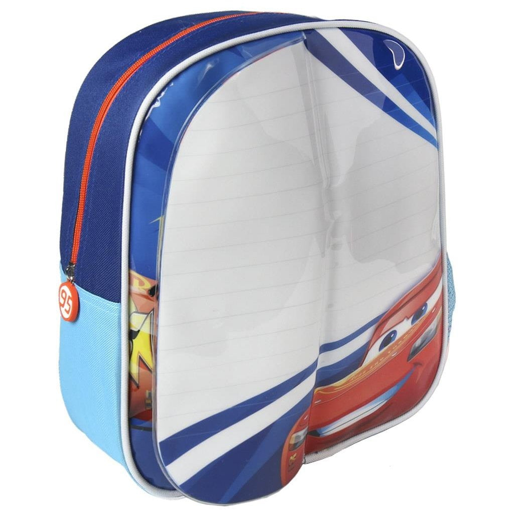 Cerda Disney Cars Rugzak Met Schrijfgedeelte + 2 Markers 25X31X10 Cm Blauw/Oranje