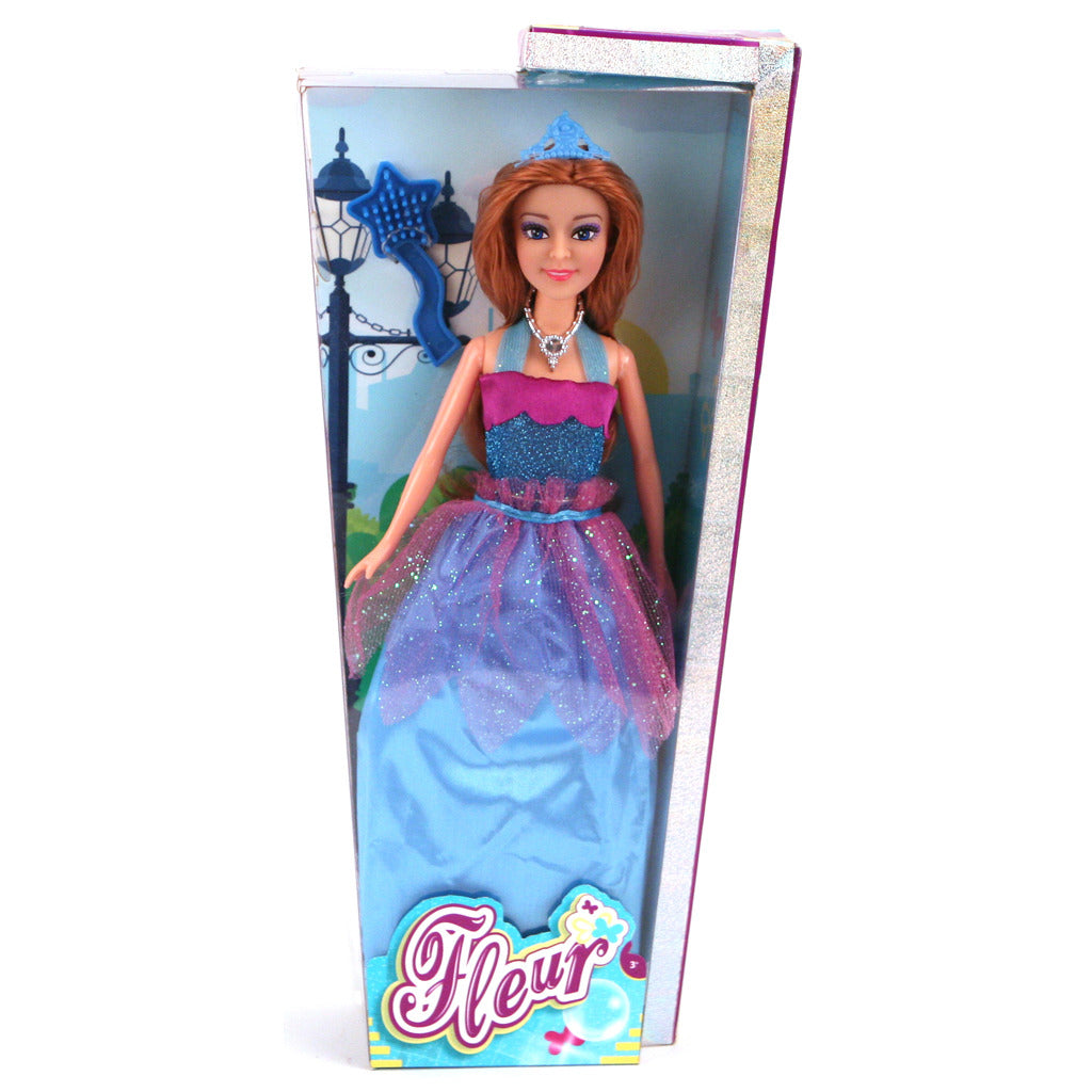 Basic Fleur Prinses Pop Met Borstel Assorti