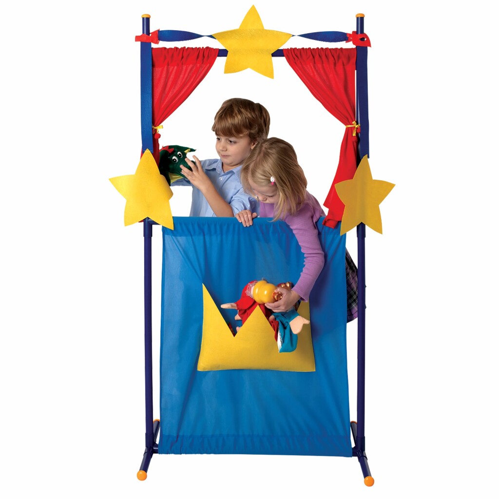 Basic Poppenkast Met 4 Poppen 68X36X140 Cm