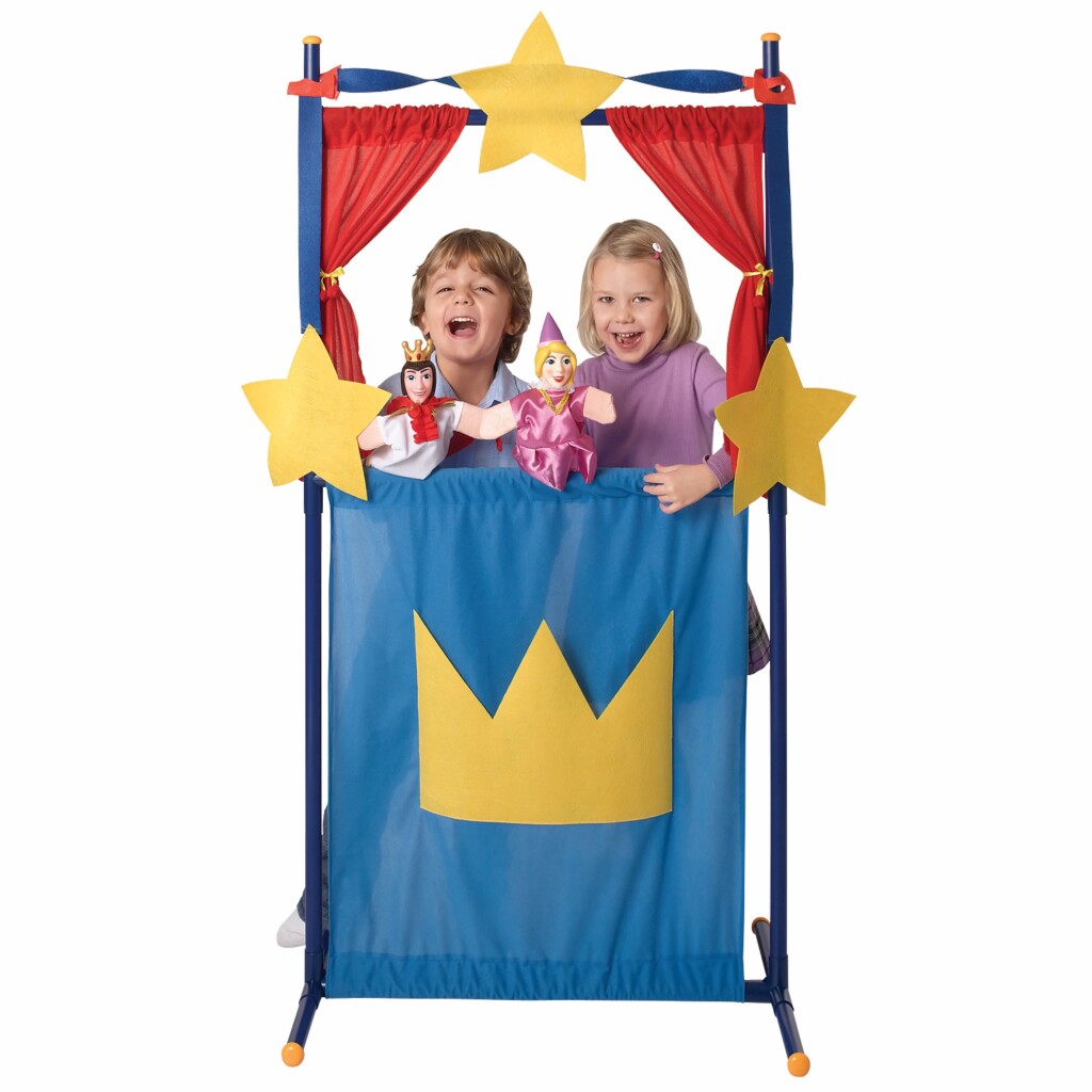 Basic Poppenkast Met 4 Poppen 68X36X140 Cm