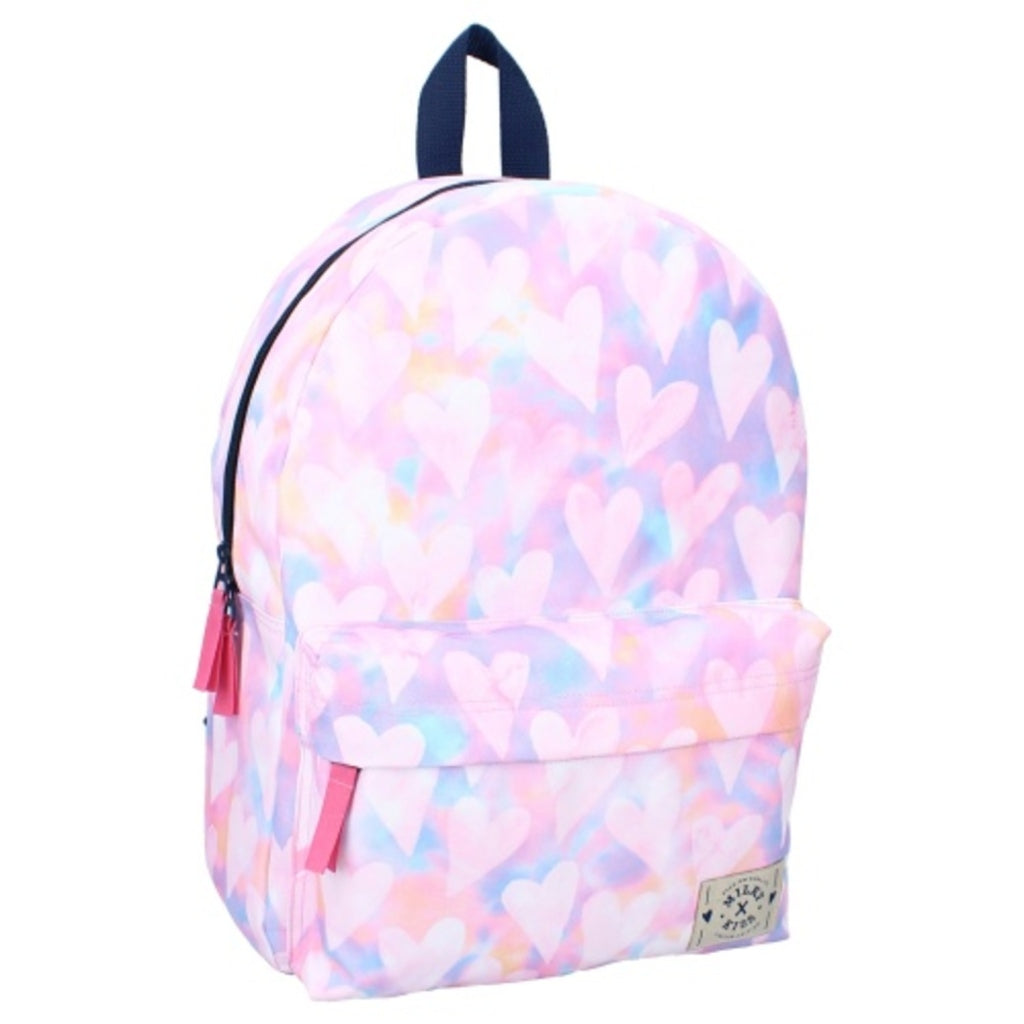 Milky Kiss Rugzak Hartjes 43X32X23 Cm Roze