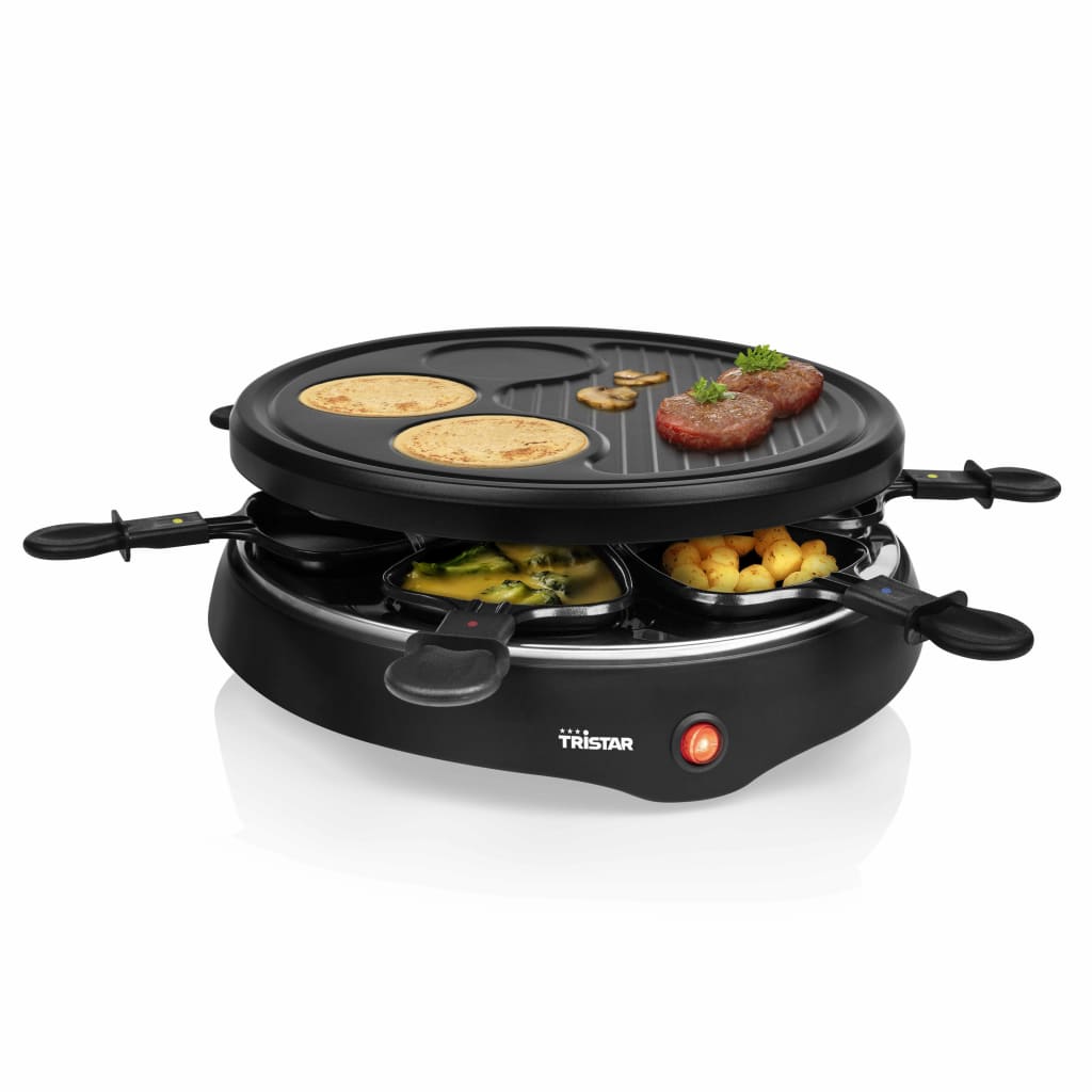 Tristar Gourmetstel 6-Persoons 800 W 29 Cm Zwart