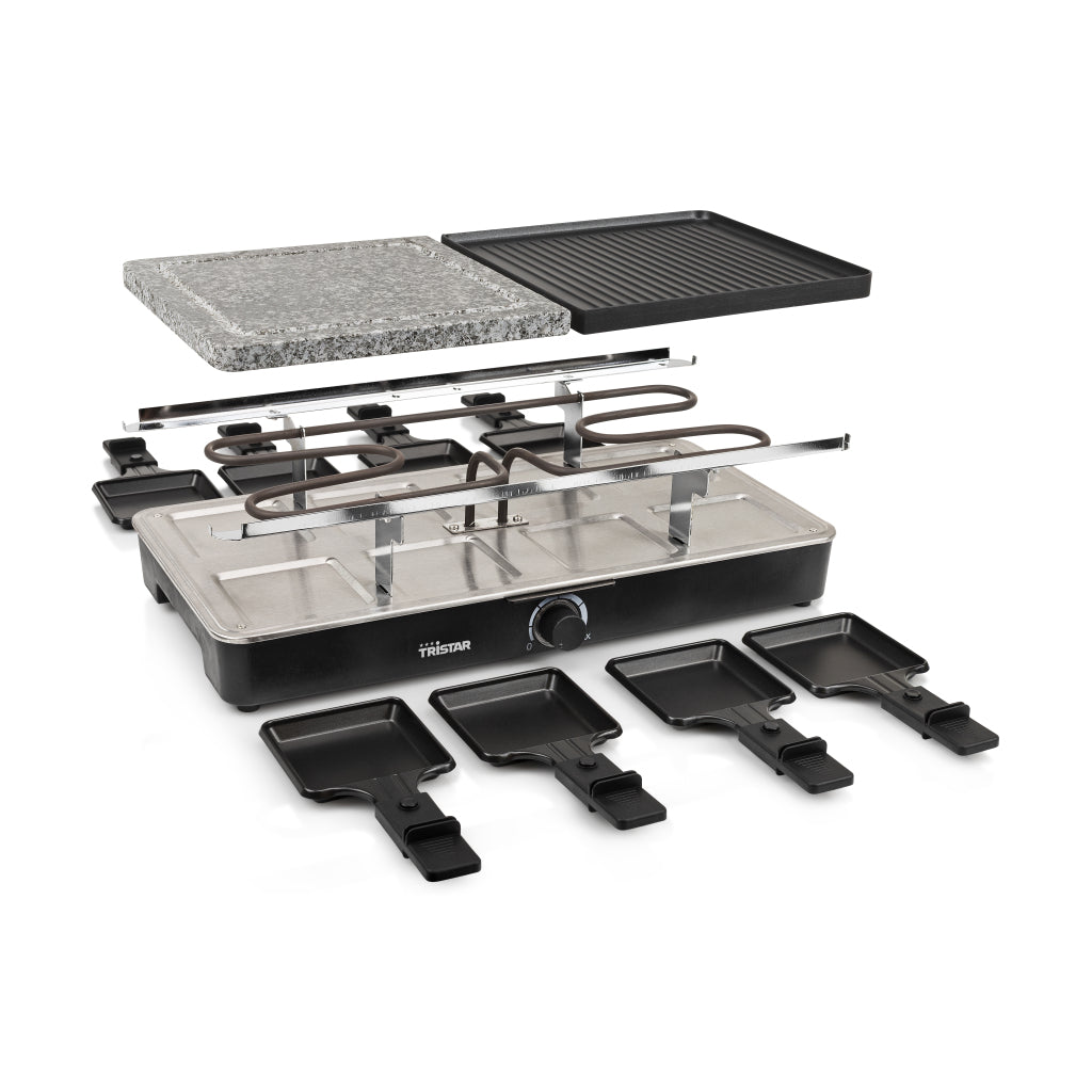 Tristar Ra-2723 Raclette-Steengrill Zwart/Grijs